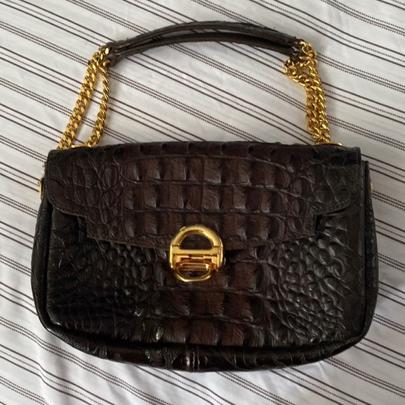 Leather crossbody embossed crocodile - Picture 11 of 11
